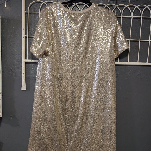 BNWT Joe Fresh Gold Sparkle Dress. Size XL - Picture 4 of 4